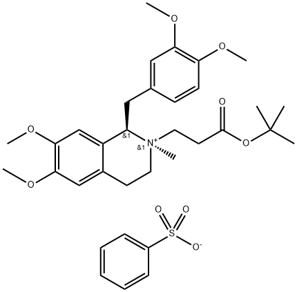 (1R,2R)-1-[(3,4-Dimetoksifenil)metil]-2-[3-(tert-butoksi)-3-oksopropil]-1,2,3,4-tetrahidro-6,7-dimetoksi -2-metilizokinolinium benzensulfonat