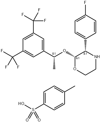 (2R,3S)-2-[(1R)-1-[3,5-Bis(triflorometil)fenil]etoksi]-3-(4-fluorofenil)morfolin 4-metilbenzensulfonat