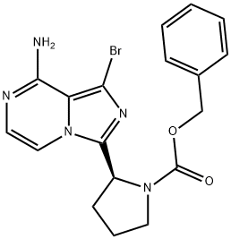 (2S)-2-(8-amino-1-bromoimidazo[1,5-a]pirazin-3-il)-1-Pirrolidinkarboksilik turşusu fenilmetil efiri