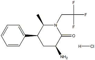 (3S,5S,6R)-3-amino-6-metil-5-fenil-1-(2,2,2-trifloroetil)piperidin-2-on hidroxlorid