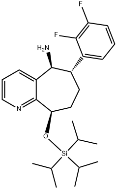 (5S,6S,9R)-6-(2,3-difluorofenil)-9-((triizopropilsilil)oksi)-6,7,8,9-tetrahidro-5H-siklohepta[b]piridin-5-amin