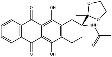 (R) -N-(5,12-Dihidroksi-2-(2-metil-1,3-dioksolan-2-il)-6,11-diokso-1,2,3,4,6,11-heksahidrotetrasen -2-il)asetamid