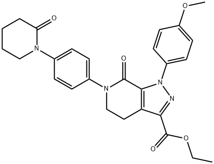 1-(4-Metoksifenil)-7-okso-6-[4-(2-oksopiperidin-1-il)fenil]-4,5,6,7-tetrahidro-1H-pirazolo[3,4-c]piridin -3-karboksilik turşu etil efiri
