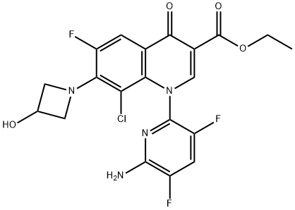 1-(6-Amino-3,5-difluoro-2-piridinil)-8-xloro-6-fluoro-1,4-dihidro-7-(3-hidroksi-1-azetidinil)-4-okso-3- quinolinkarboksilik turşu etil esteri