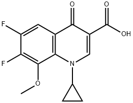 1-Siklopropil-6,7-difloro-1,4-dihidro-8-metoksi-4-okso-3-xinolinkarboksilik turşu