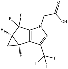 1H-Siklopropa[3,4]siklopenta[1,2-c]pirazol-1-sirkə turşusu, 5,5-difluoro-3b,4,4a,5-tetrahidro-3-(triflorometil)-, (3bS,4aR) )-