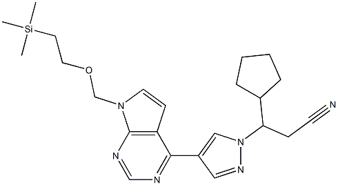 1H-Pirazol-1-propanitril, β-siklopentil-4-[7-[[2-(triMetilsilil)etoksi]Metil]-7H-pirolo[2,3-d]piriMidin-4-il]-