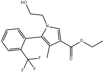 1H-Pirrol-3-karboksilik turşu, 1-(2-hidroksietil)-4-metil-5-[2-(triflorometil)fenil]-, etil efir
