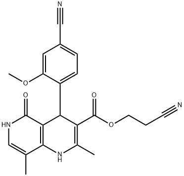 2-siyanoetil 4-(4-siyano-2-metoksifenil)-2,8-dimetil-5-okso-1,4,5,6-tetrahidro-1,6-naftiridin-3-karboksilat