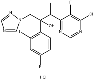 3-(6-Xloro-5-fluoropirimidin-4-il)-2-(2,4-difluorofenil)-1-(1H-1,2,4-triazol-1-il)butan-2-ol hidroxlorid