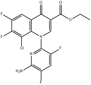 3-xinolinkarboksilik turşu, 1-(6-amino-3,5-difloro-2-piridinil)-8-xloro-6,7-difloro-1,4-dihidro-4-okso-, etil efir