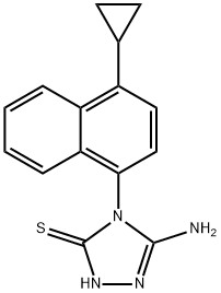 3H-1,2,4-Triazol-3-tion, 5-amino-4-(4-siklopropil-1-naftalenil)-2,4-dihidro