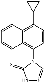 4-(4-siklopropilnaftalen-1-il)-1H-1,2,4-triazol-5(4H)-tion