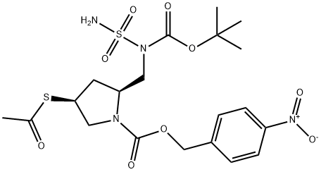 4-Nitrobenzil (2S,4S)-4-asetiltio-2-[[N-butoksikarbonil)amino]metil]pirrolidin-1-sulfamoil-N-(tert-karboksilat)