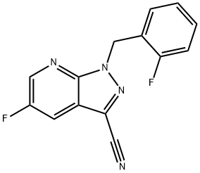 5-fluoro-1-(2-fluorobenzil)-1H-pirazolo[3,4-b]piridin-3-karbonitril