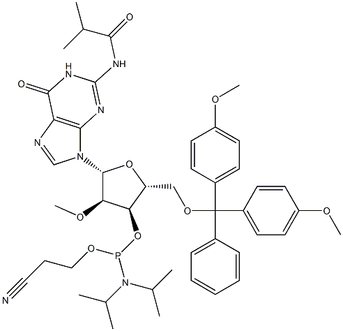 5'-O-(4,4-Dimetoksitritil)-2'-O-metil-N-izobutirilquanozin-3'-(2-siyanoetil-N,N-diizopropil)fosforamidit