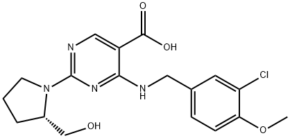 5-PiriMidinkarboksilik turşu, 4-[[(3-xloro-4-Methoxyphenyl)Methyl]aMino]-2-[(2S)-2-(hydroxyMethyl)- 1-pirrolidinyl]-