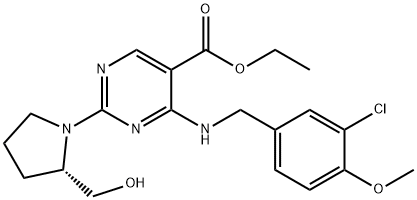 5-PiriMidinkarboksilik turşu,4-[[(3-xloro-4-Methoxyphenyl)Methyl]aMino]-2-[(2S)-2-(hydroxyMethyl)-1-pirrolidinyl]-, etil ester