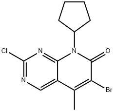 6-broMo-2-kloro-8-siklopentil-5-Metilpirido[2,3-d]piriMidin-7(8H)-on