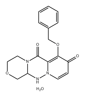 7-(benziloksi)-3,4,12,12a-tetrahidro- 1H-[1,4]oksazino[3,4-c]pirido[2,1-f][1,2,4]triazin- 6, 8-dion, hemihidrat