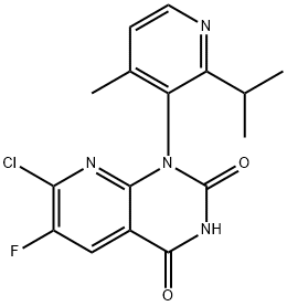7-xloro-6-fluoro-1-(2-izopropil-4-metilpiridin-3-il)pirido[2,3-d]pirimidin-2,4(1H,3H)-dion