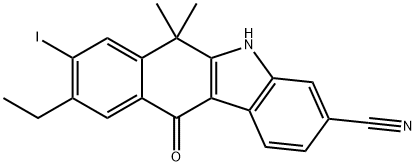 9-etil-8-iyodo-6,6-diMetil-11-okso-6,11-dihidro-5H-benzo[b]karbazol-3-karbonitril