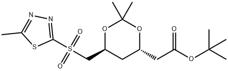 D-eritro-hekson turşusu, 2,4,6-trideoksi-3,5-O-(1-metiletiliden)-6-[(5-metil-1,3,4-tiadiazol-2-il)sulfonil]- , 1,1-dimetiletil efiri