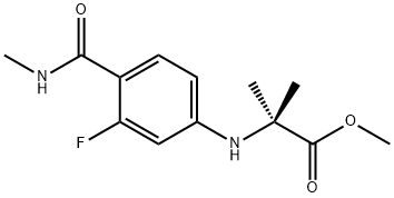 N-[3-Fluoro-4-[(metilamino)karbonil]fenil]-2-metilalanin metil efiri