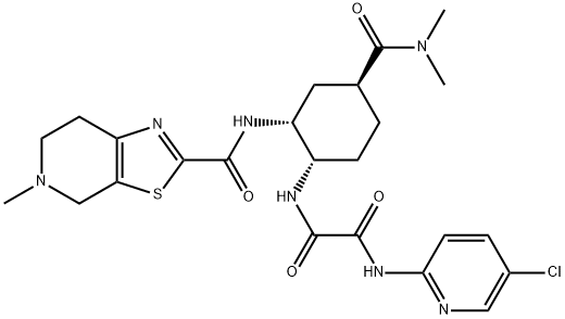 N-(5-Xloropiridin-2-il)-N'-[(1S,2R,4S)-4-[(dimetilamino)karbonil]-2-[[(5-metil-4,5,6,7- tetrahidrotiazolo[5,4-c]piridin-2-il)karbonil]amino]sikloheksil]etandiamid