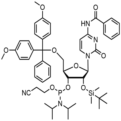 N-bloklanmış-5'-O-DMT-2'-O-TBDMS CED sitidin fosforamidit