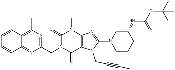 Tert-butil((3s)-1-(7-(but-2-yn-1-yl)-3-Methyl-1-((4-Methylquinazolin-2-yl) Methyl)-2,6-dioxo- 2,3,4,5,6,7-heksahidro-1h-purin-8-il)piperidin-3-il)karbaMat