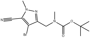 tert-butil((4-bromo-5-siyano-1-metil-1H-pirazol-3-il)metil)(metil)karbamat